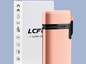 Butane Torch Lighter 2 Pack,Windproof Flame Lighter,2 Jet Lighter Refillable,Gas Fire Lighter,Pocket Torch Lighter (Without Fuel)(Black & Rose Gold)