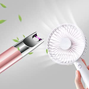 Candle Lighter 2 Pack Plasma Rechargeable Electric Arc Lighter with LED Battery Display Windproof Flameless USB Long Lighter for Candle BBQ Camping Gas Stoves Fireworks(Rose Gold&Black)