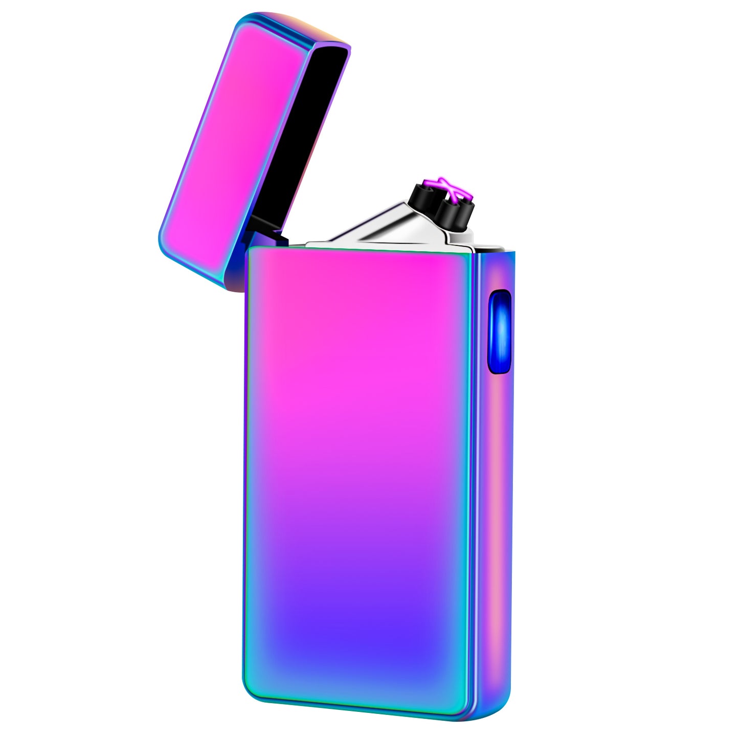 lcfun Lighter,Electric Lighter USB Rechargeable Dual Arc Plasma Lighter Electronic Windproof Lighter for Indoor&Outdoor,Camping,Fire,Candle,Indoor&Outdoor(Rainbow)
