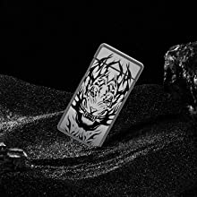 Electric Lighter USB Rechargeable Lighter Electronic Plasma Arc Lighter Flameless Windproof Lighters for Candle, Camping, Hiking, Outdoor(Black Tiger)…