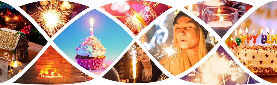 Candle Lighter 1 Pack USB Rechargeable Long Lighter Windproof Flameless Arc Lighter with LED Battery Display for Candle, Fireworks, BBQ, Gas Stove, Grill (Rose Gold)