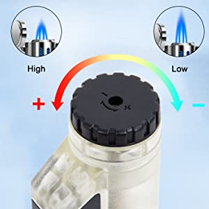 Torch Lighters 2 Pack Triple Jet Flame Butane Lighter 3 Flame Torch Lighter Fluid Refillble Jet Lighter-Butane Not Included (2 Pack Silver)