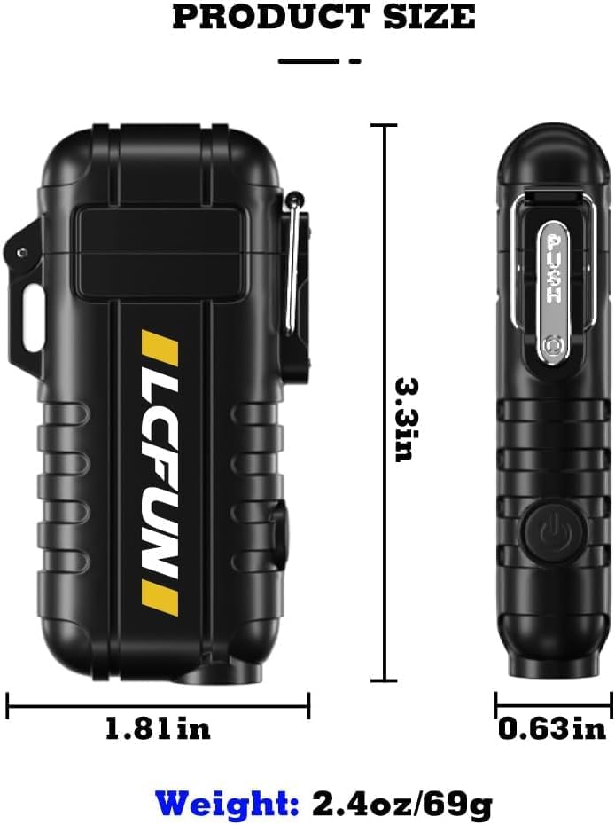 Electric Lighter USB Rechargeable with Retractable Neck,Windproof Arc Plasma Lighter with Flashlight,Electronic Waterproof Lighter for Candle,Camping,Survival,Hiking,BBQ