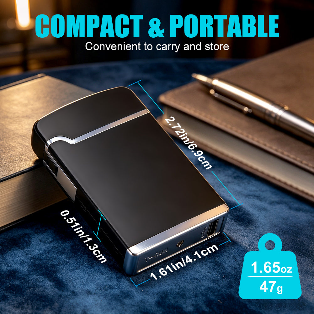 Windproof Dual Arc Electric Lighter, 2 Pcs USB Rechargeable Plasma Lighters with Led Battery Display, Cool Pocket Cigarette Lighter, Christmas Stocking Stuffers, Birthday Gifts for Men Father