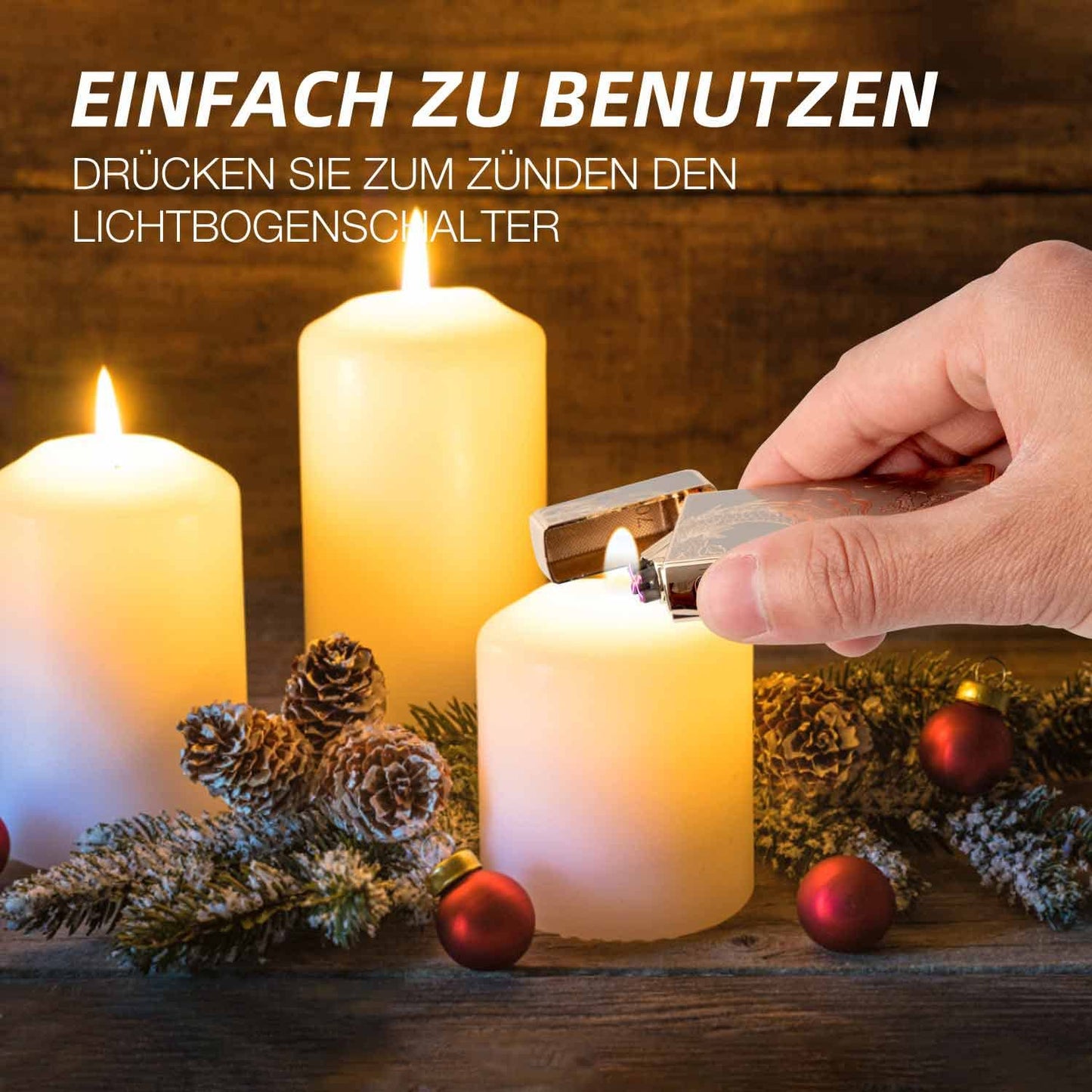 LcFun Elektrisch Lichtbogen Feuerzeug USB Aufladbar Plasma ,Sturmfeuerzeug Elektro Winddicht Arc Lighter Wiederaufladbar für Kerzen Küche Geschenk (Goldener Drache)