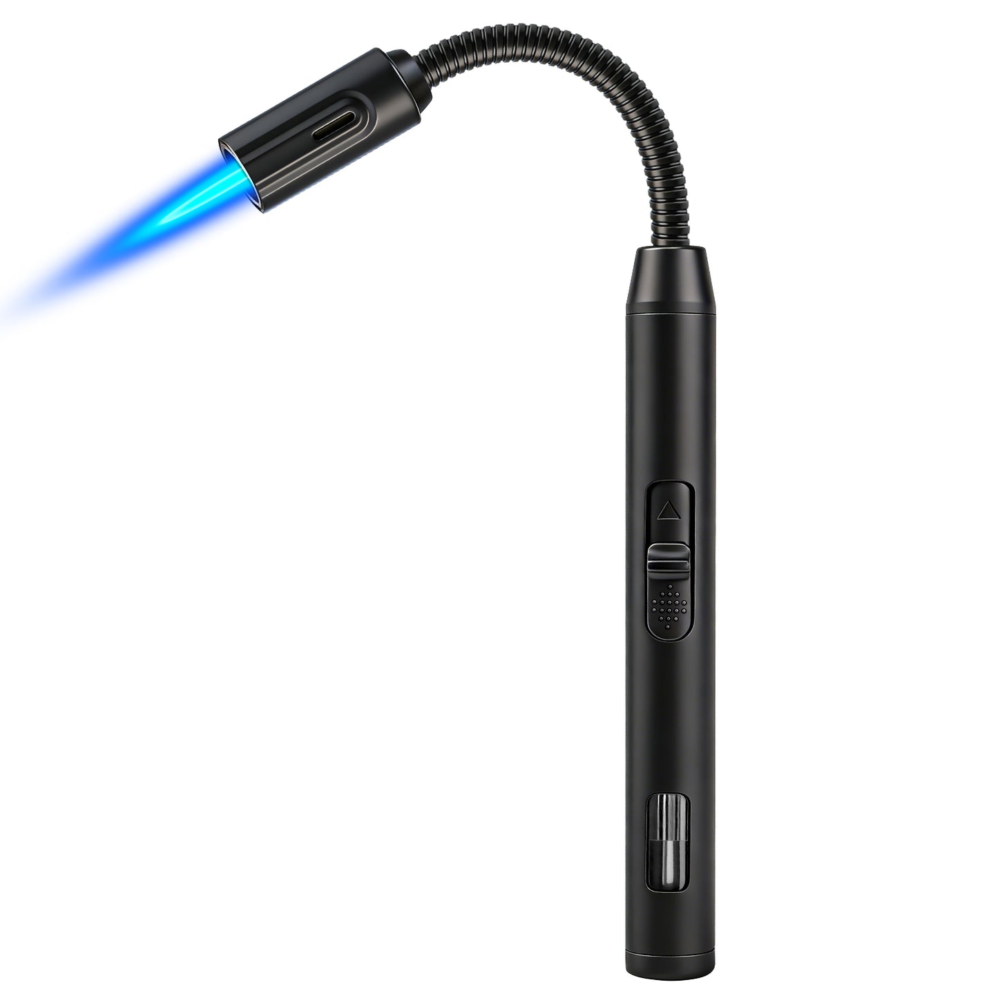 LcFun Torch Lighter Refillable Butane Lighters Long Stem with Visible Fuel Tank, Windproof Jet Flame Flexible Long Neck Lighter for Grill BBQ Fireplace (Butane Not Included)