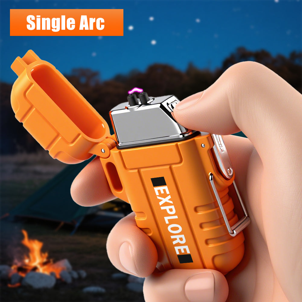 LcFun Electric Lighter USB C Rechargeable Plasma Lighter Windproof Flameless Arc Lighters, Waterproof Matches for Camping Hiking Hunting, Survival Tactical Gear Gifts for Men Fathers Husband