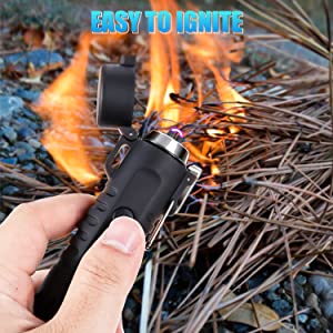 Waterproof Lighter USB Plasma Lighter Rechargeable Electric Lighter Waterproof with Flashlight Flameless Lighter Windproof Arc Lighter for Tactical Outdoor Camping Hiking (Black)