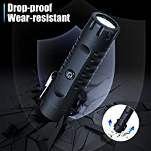 Waterproof Lighter USB Plasma Lighter Rechargeable Electric Lighter Waterproof with Flashlight Flameless Lighter Windproof Arc Lighter for Tactical Outdoor Camping Hiking (Black)