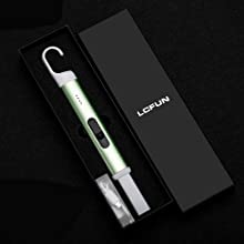 Arc Lighter USB Rechargeable Candle Lighter Flameless Electronic Lighter Windproof Plasma Long Neck Lighters with LED Battery Indicator for Candle,Fireworks,Grill,Barbecue,Stove(Green)