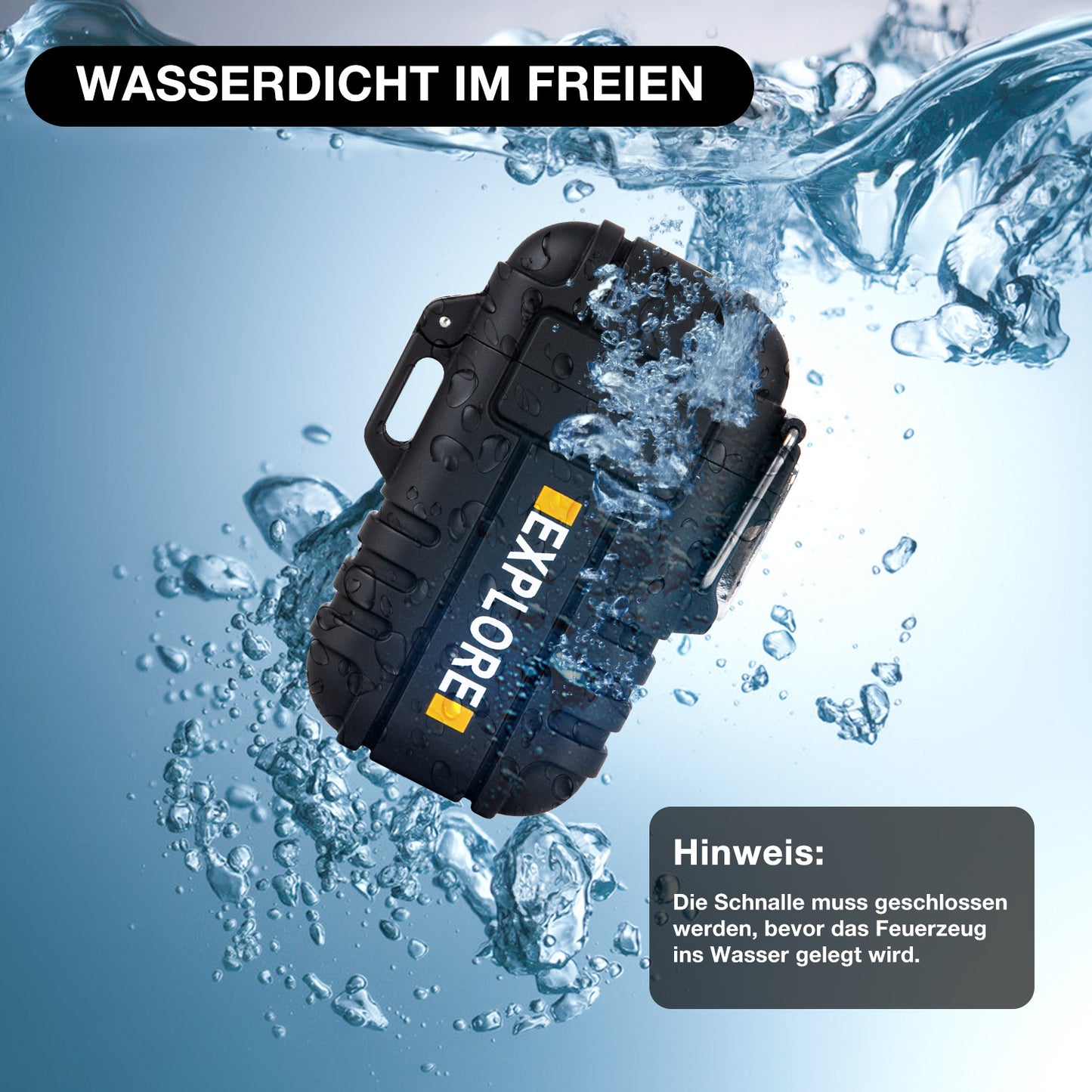 LcFun Lichtbogen Feuerzeug, Wasserdicht Winddicht Plasma-Feuerzeug USB Aufladbar Elektronisches Feuerzeug, mit Notfall-Pfeife für Camping, Abenteuer, Survival Taktische Ausrüstung (Schwarz)