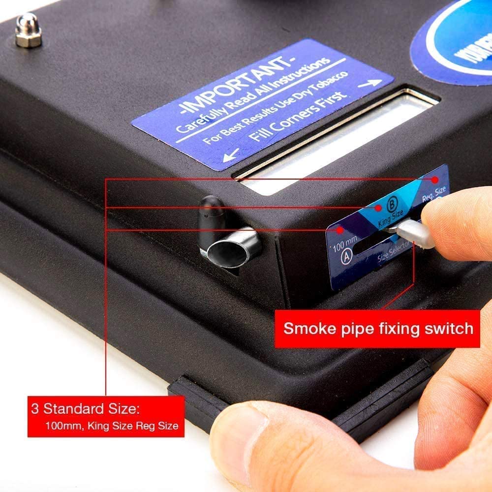 Cigarette Rolling Machine,Cigarette Roller Maker Injector Machine Hand Operation,King Size Rolling Machine for 100mm,Regular Tubes-for 8mm Diameter Tube…