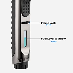 Butane Torch Lighter Adjustable Jet Flame Lighter Torch Long Lighter Gas Refillable Fire Lighter for Candle, Grill, Kitchen, Camping, Fireplace-Butane NOT Included-1 Pack