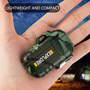 Lighter,USB Rechargeable Lighter,Windproof Arc Lighter Waterproof,Flameless Electric Lighter,Dual Arc Plasma Lighter with Emergency Whistle for Outdoor Adventure,Survival Tactical,Camping Gadgets